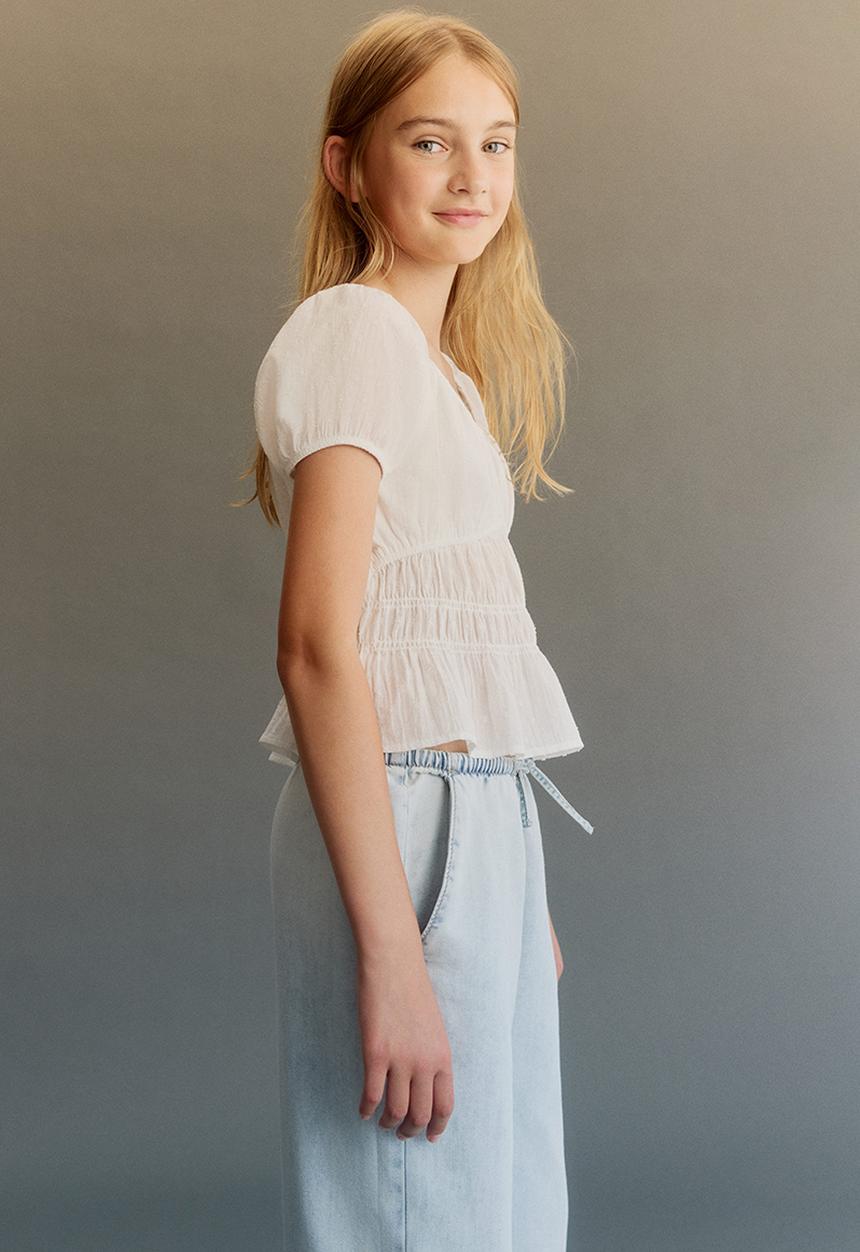 H&M - Wide leg jeans - light denim blue