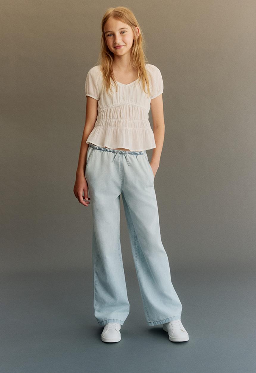 H&M - Wide leg jeans - light denim blue
