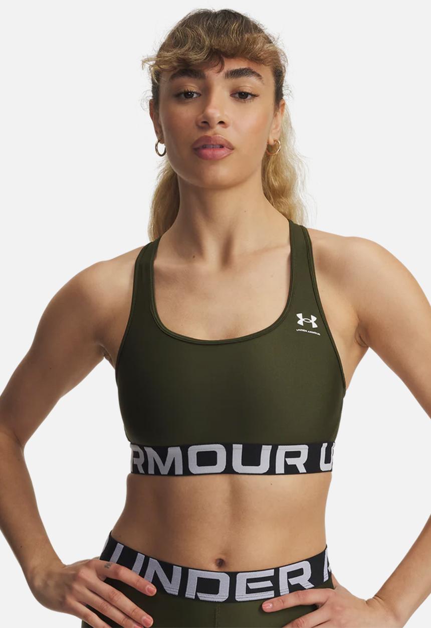 Under Armour - UA Mid Branded Sports Bra - Dark Green