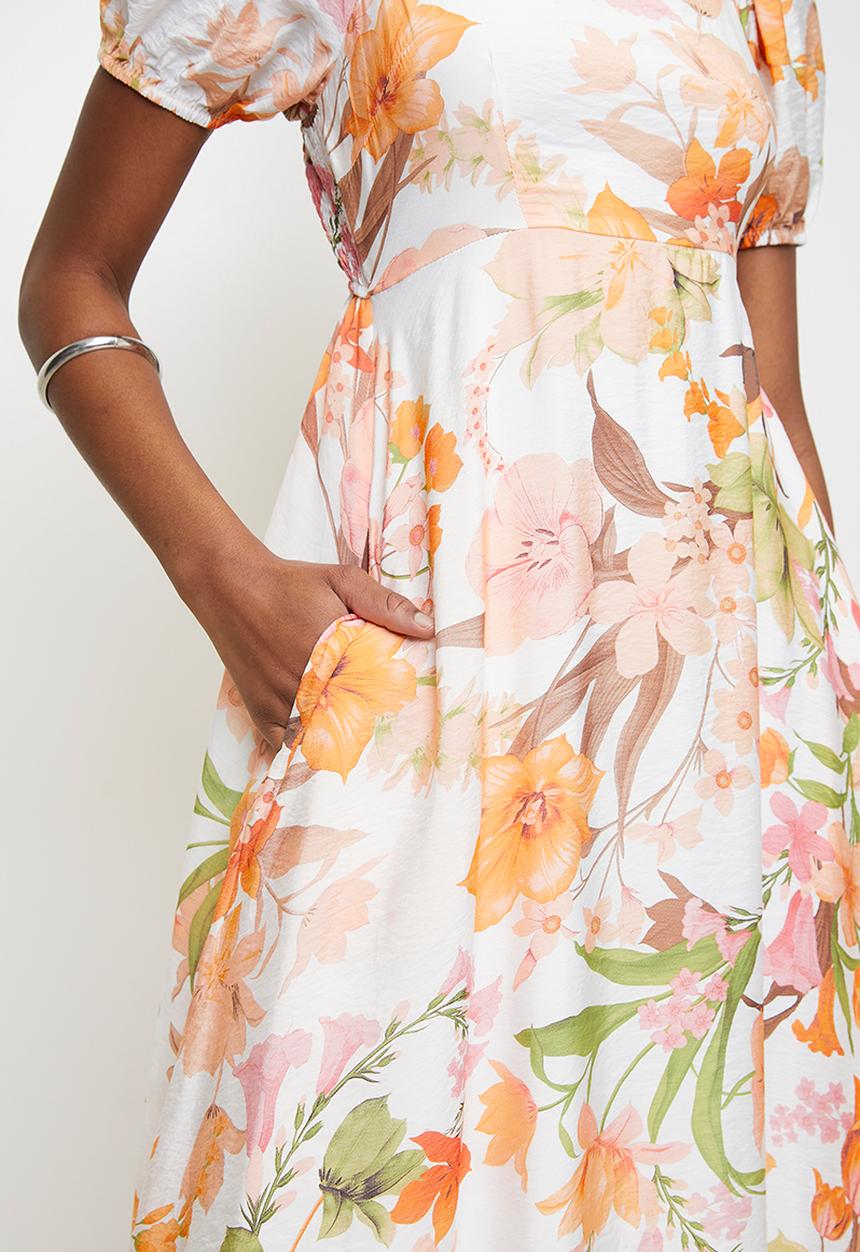 MILLA - Orange floral dress - orange multi