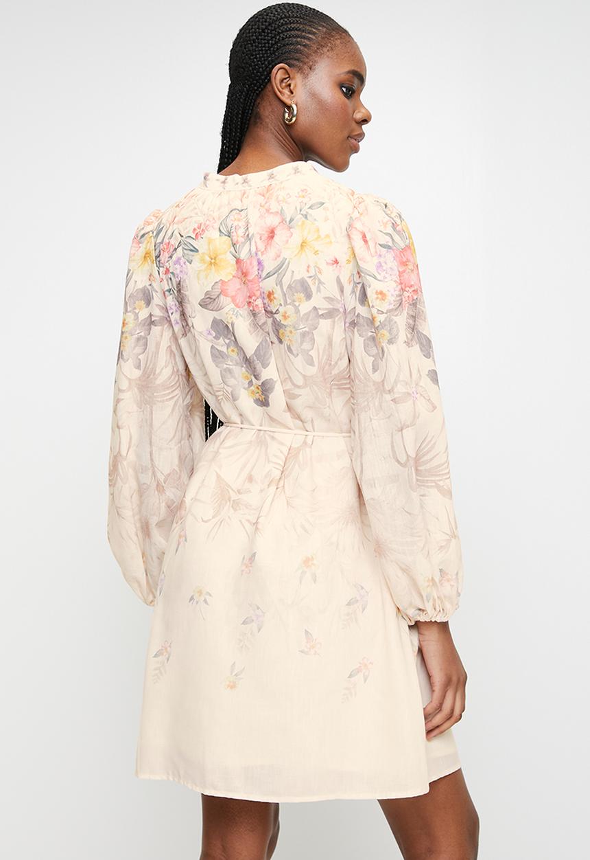 cotton floral maxi dress Layla Tulle Sherri Hill Ruffle Floral SIZE:7 SD-01.21.26