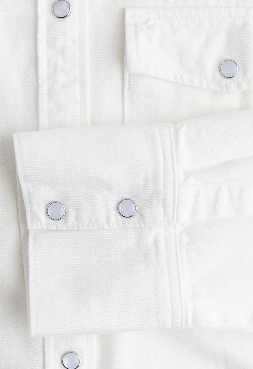 H&M - Denim shirt - white