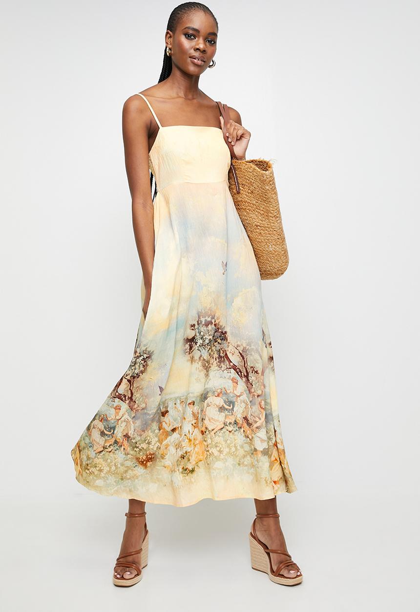 MILLA - Landscape printed maxi dress - multi
