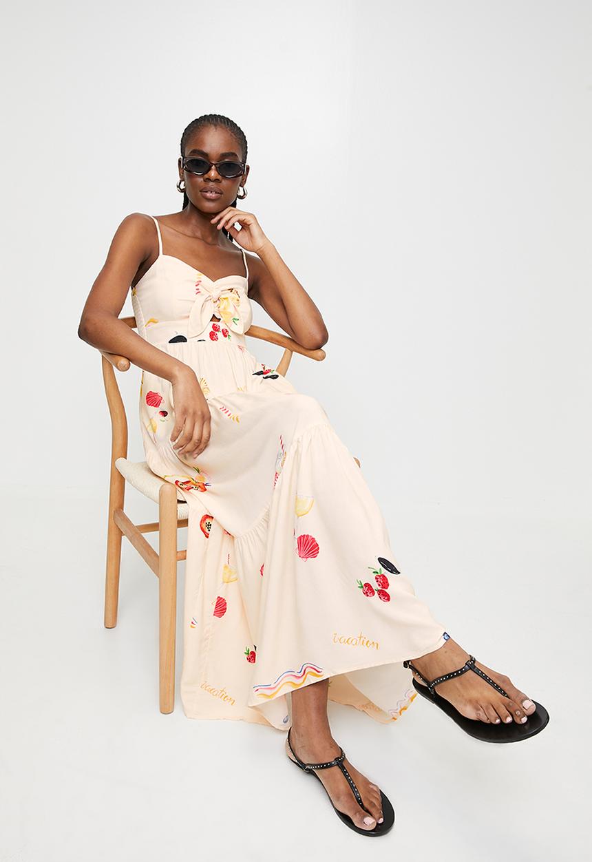 MILLA - Novelty maxi dress - pink multi