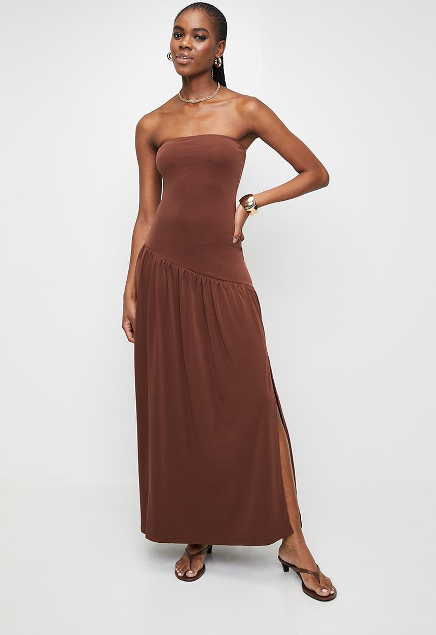 MILLA - Choc combo dress - brown