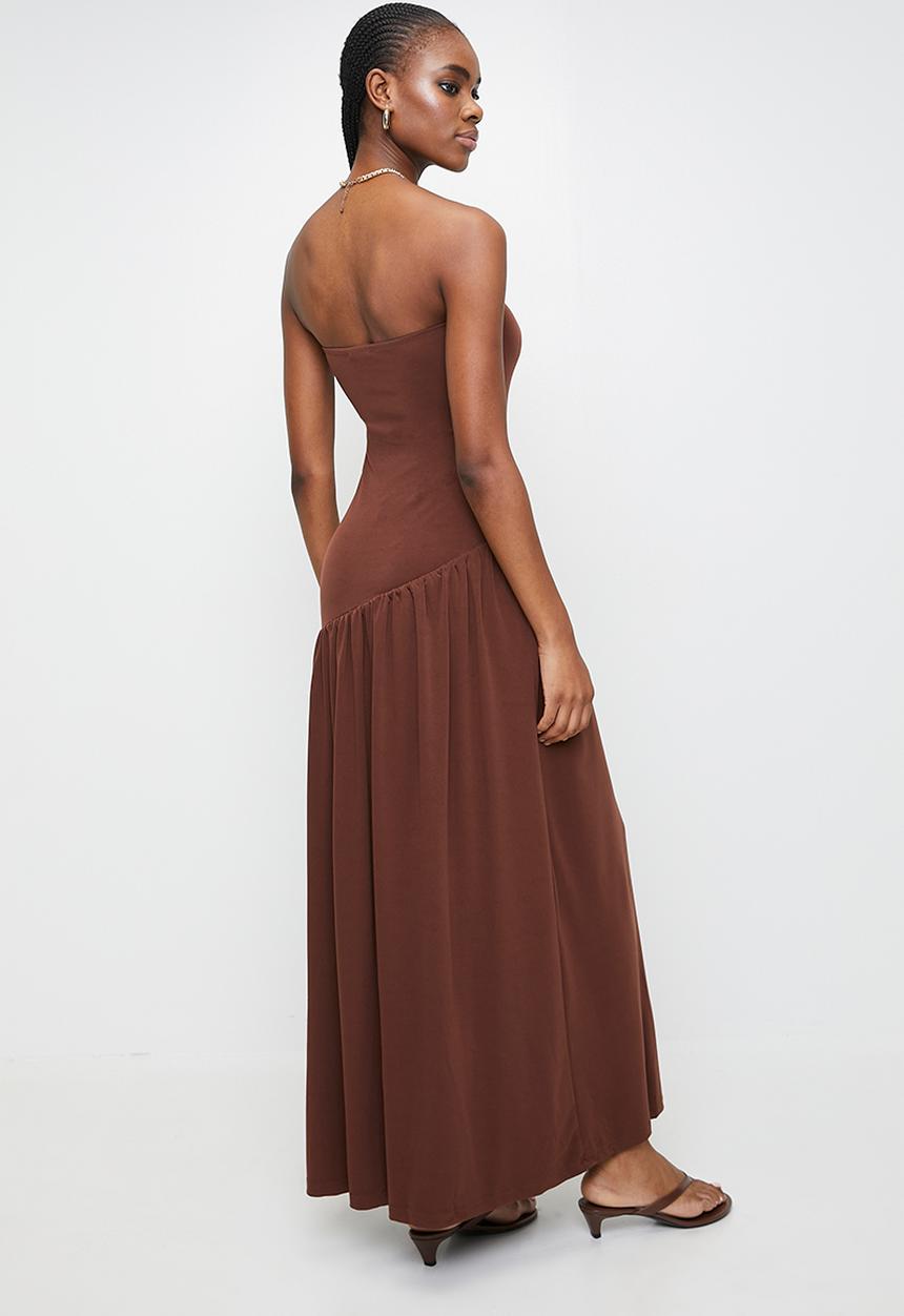 MILLA - Choc combo dress - brown
