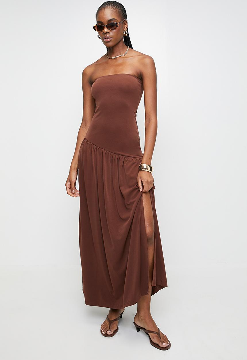 MILLA - Choc combo dress - brown