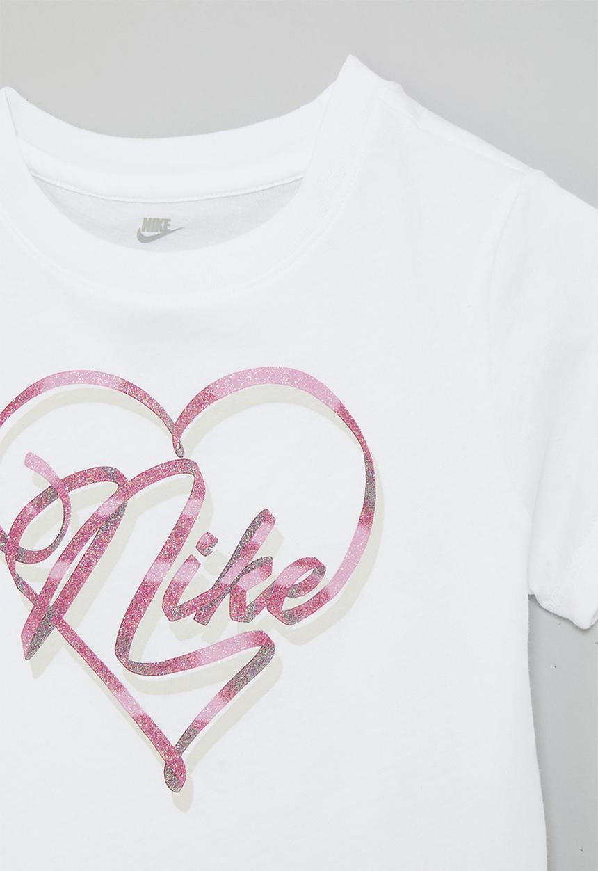 Nike - Nike swoosh on pointe graphic tee - white