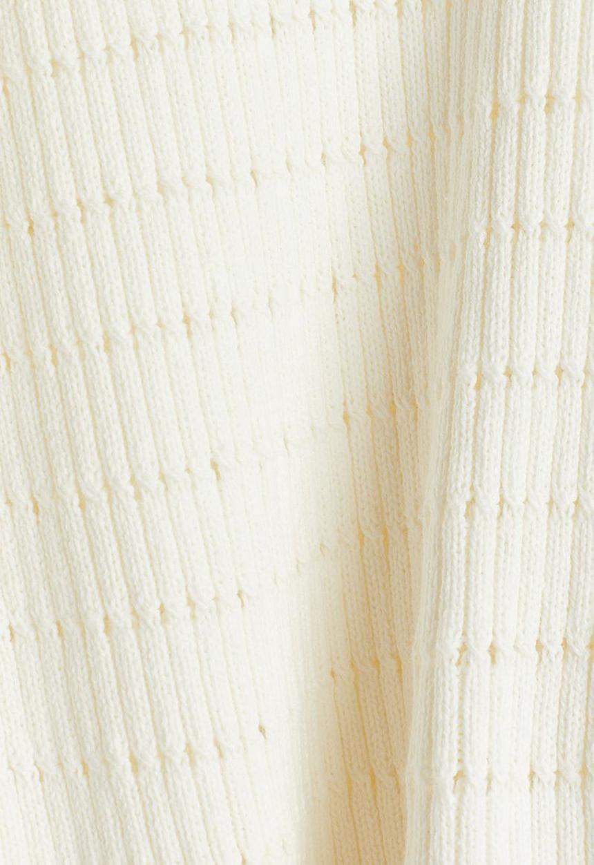 H&M - Hole-patterned jumper - cream 