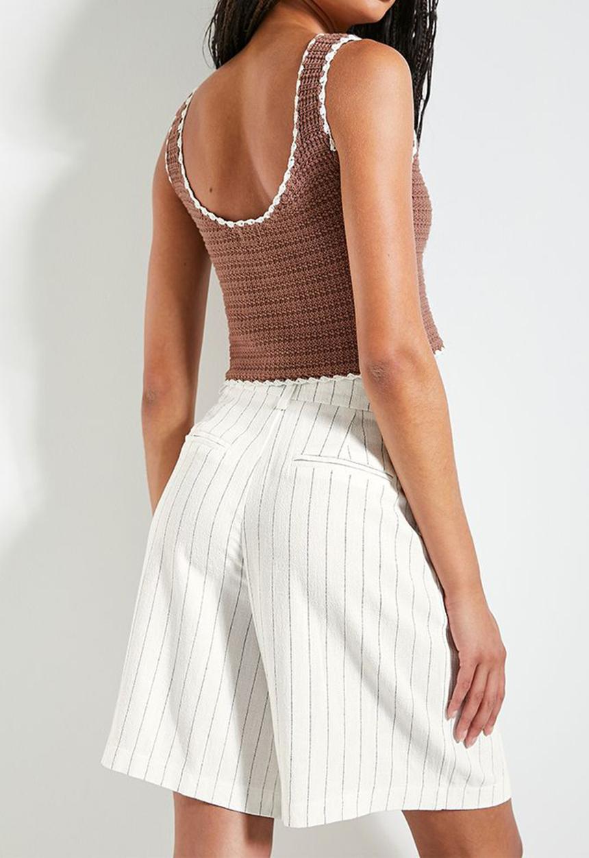 Superbalist - Easy pinstripewalkshorts (co-ord) - milk pinstripe
