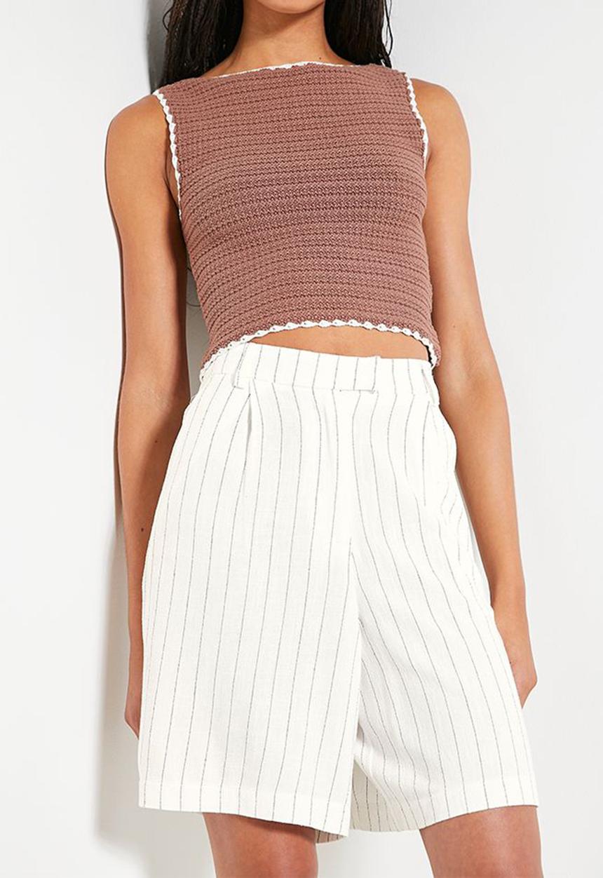 Superbalist - Easy pinstripewalkshorts (co-ord) - milk pinstripe