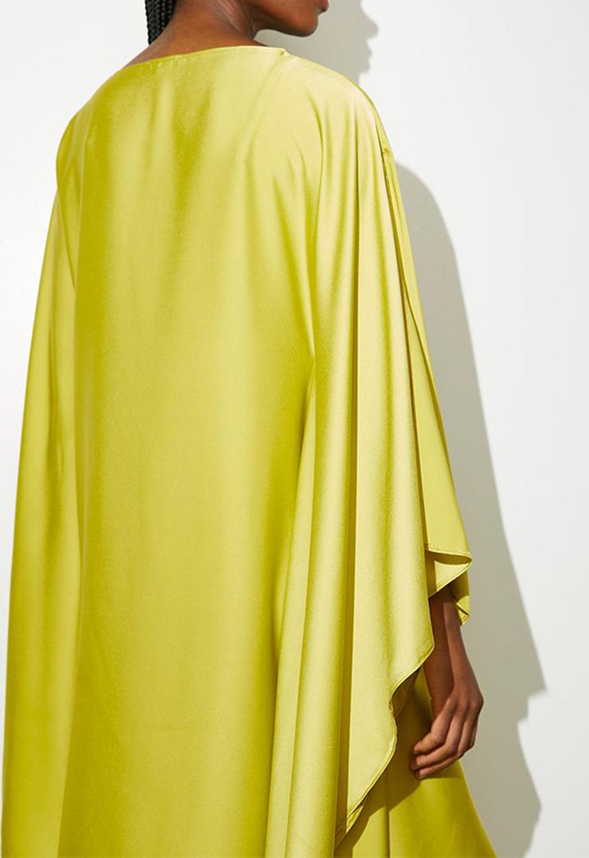 VELVET - Slash Neck Kaftan Dress - Green