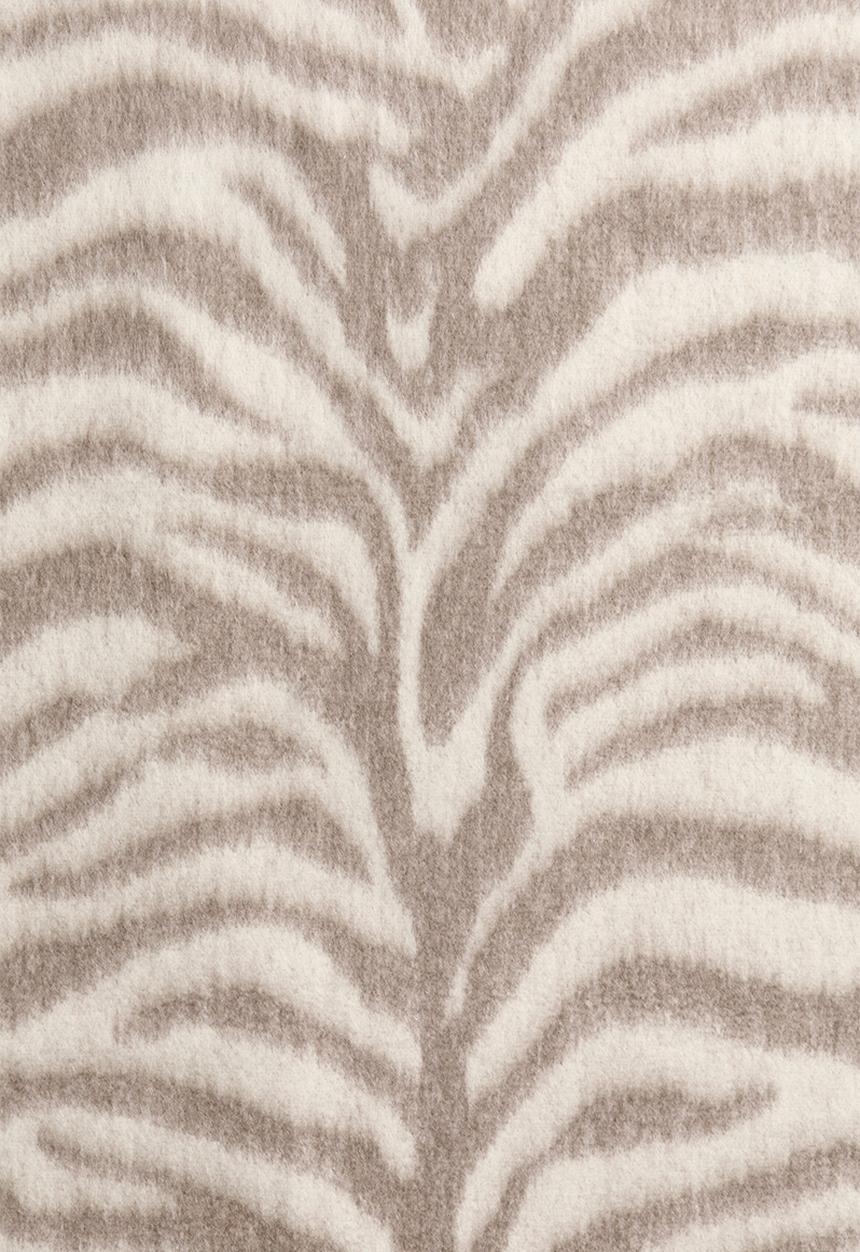 H&M - Patterned wool-blend blanket - taupe/zebra print