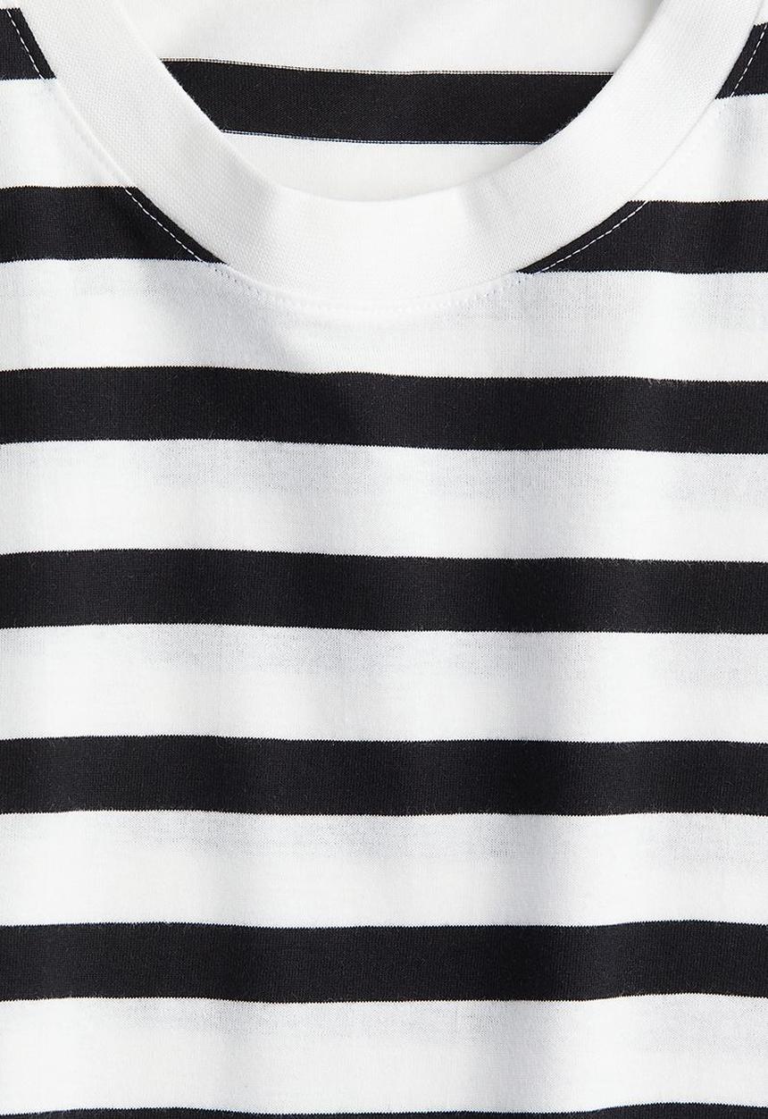 H&M - T-shirt - white & black striped