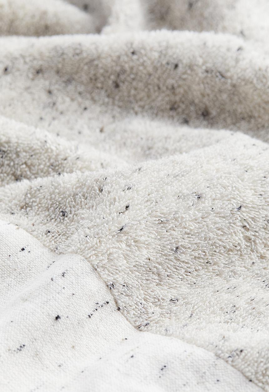 H&M - Cotton bath towel with neps - light grey/patterned