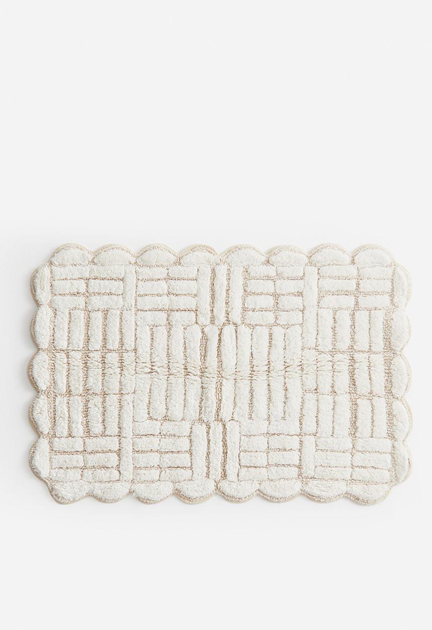 H&M - Tufted cotton bath mat - light beige