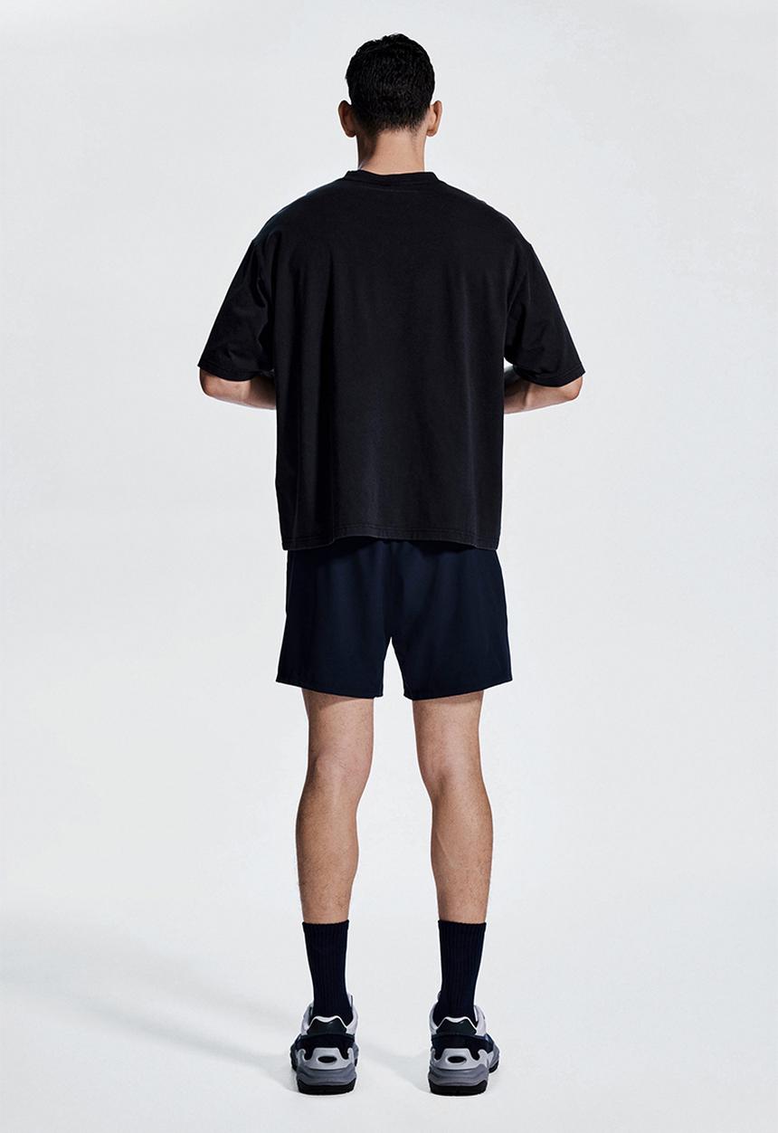 H&M - Mid-length sports shorts with drymove™ - navy blue