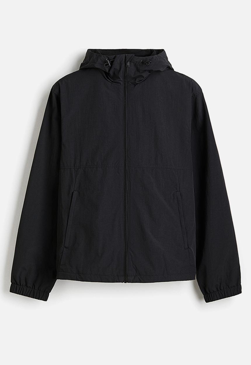 H&M - Hooded windbreaker - black