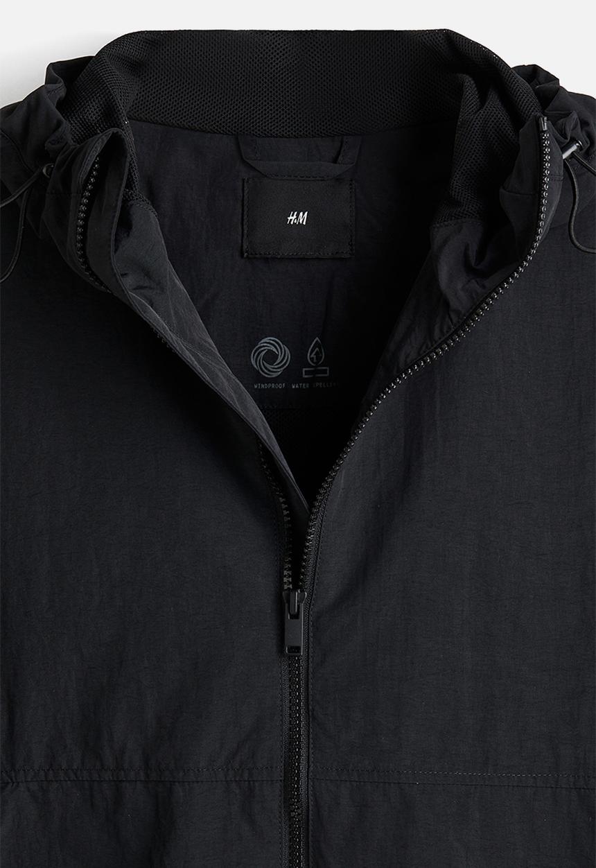 H&M - Hooded windbreaker - black