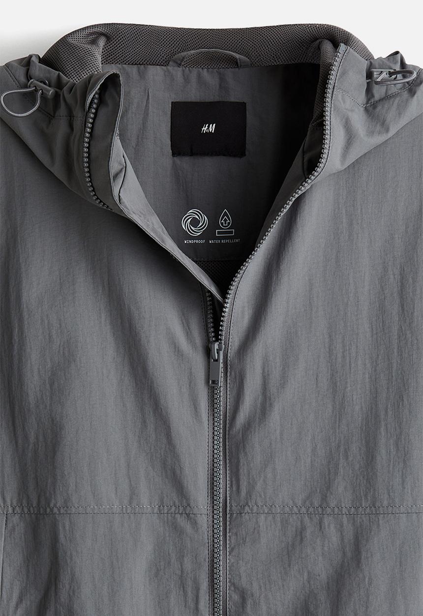 H&M - Hooded windbreaker - grey