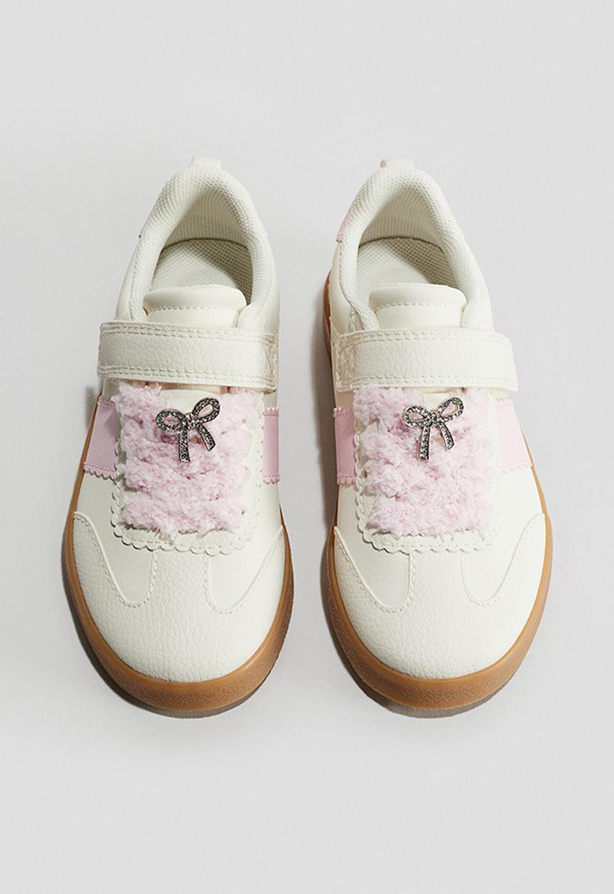 H&M - Trainers - white & light pink bow
