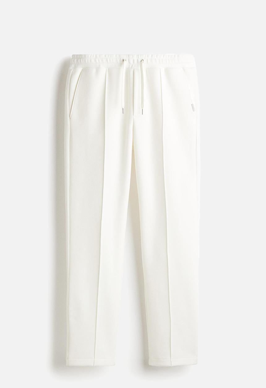 H&M - Regular fit tailored joggers - white