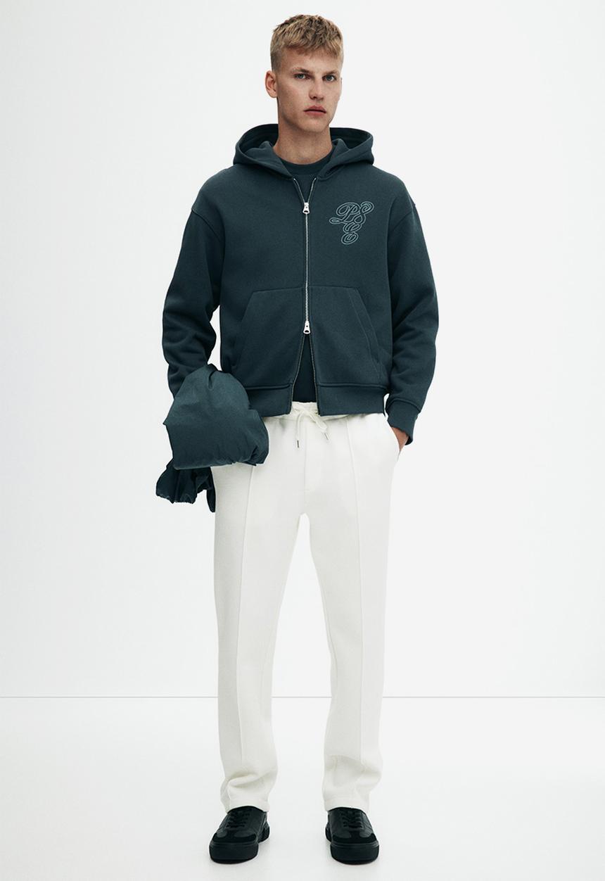 H&M - Regular fit tailored joggers - white