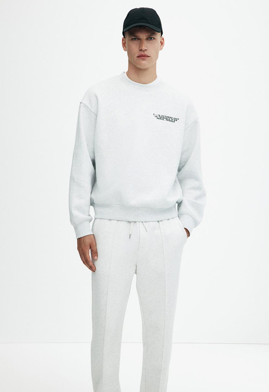 H&M - Regular fit tailored joggers - light grey marl 