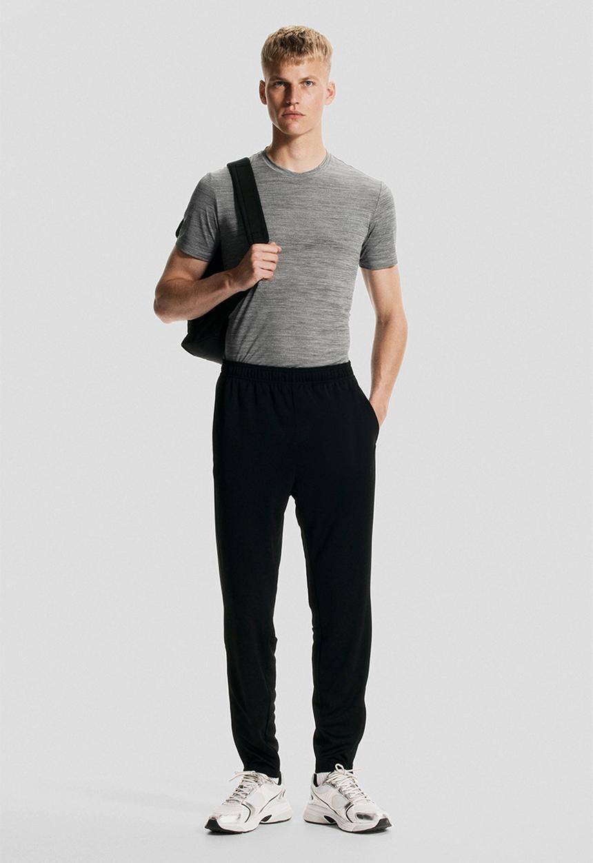 H&M - Muscle fit sports top with drymove™ - dark grey marl 
