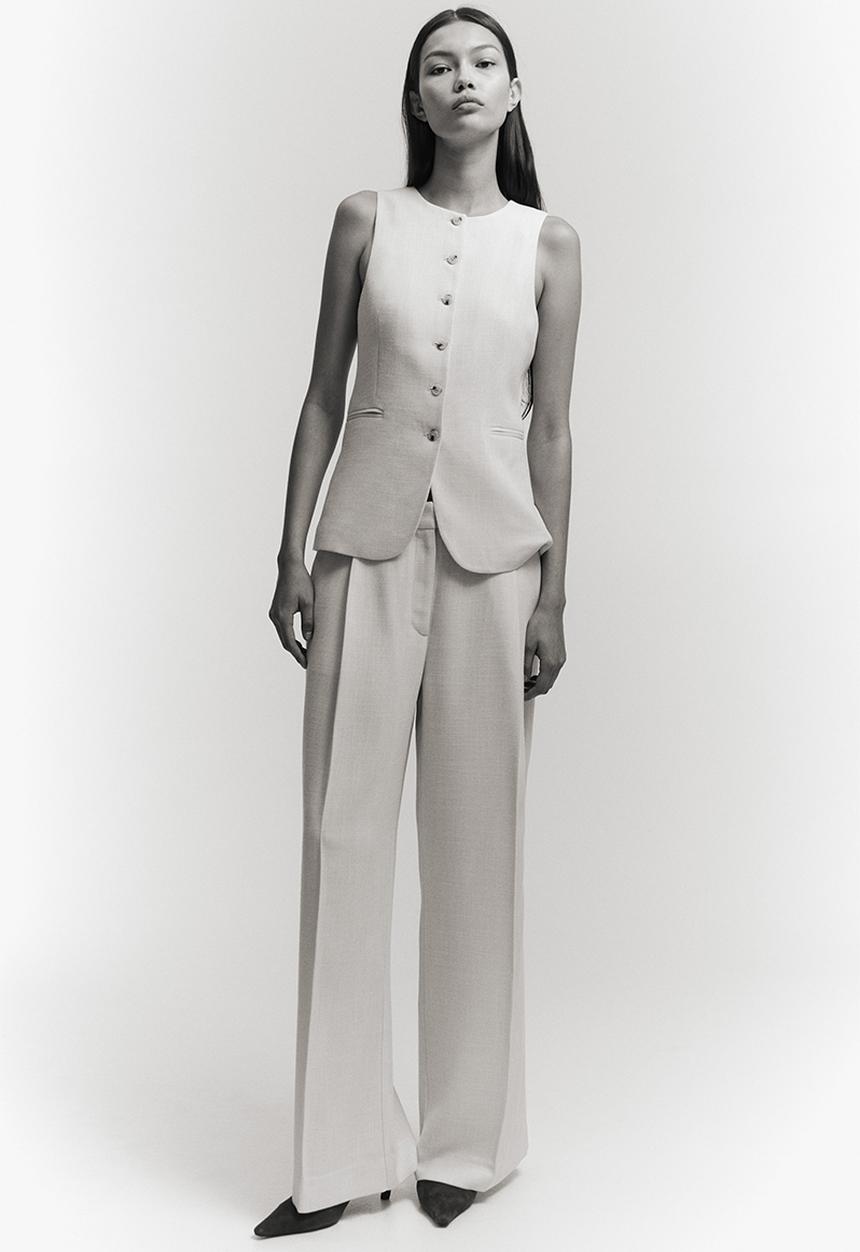 H&M - Tailored trousers - cream