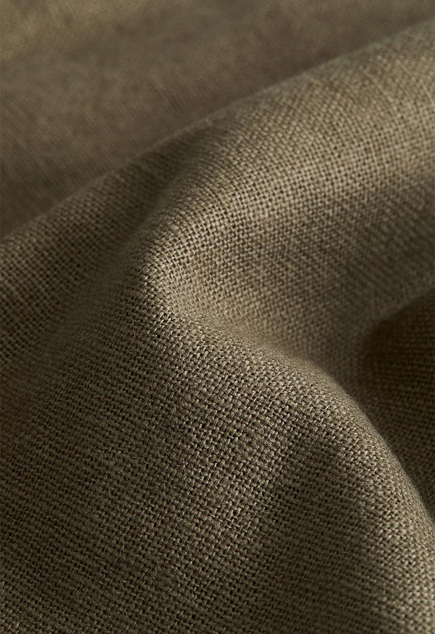 H&M - Linen-blend cushion cover -  khaki green