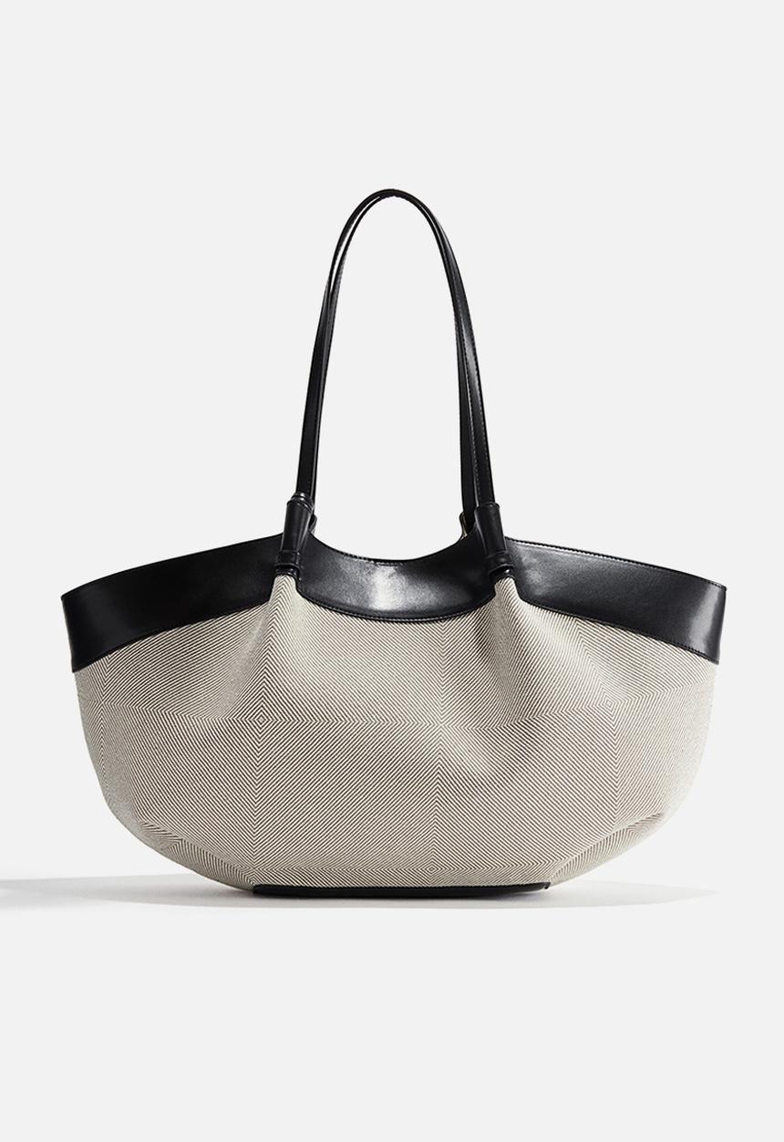 H&M - Shopper with pouch -  light beige 