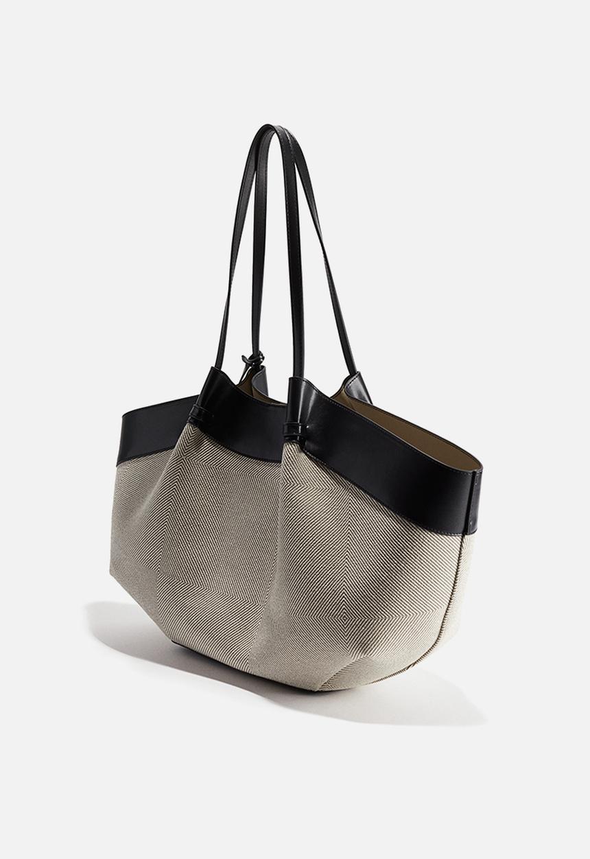 H&M - Shopper with pouch -  light beige 
