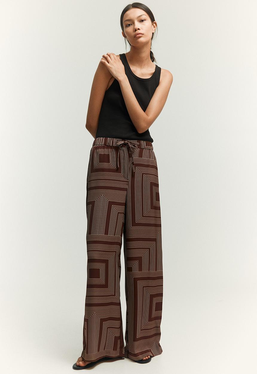 H&M - Wide trousers - brown patterned