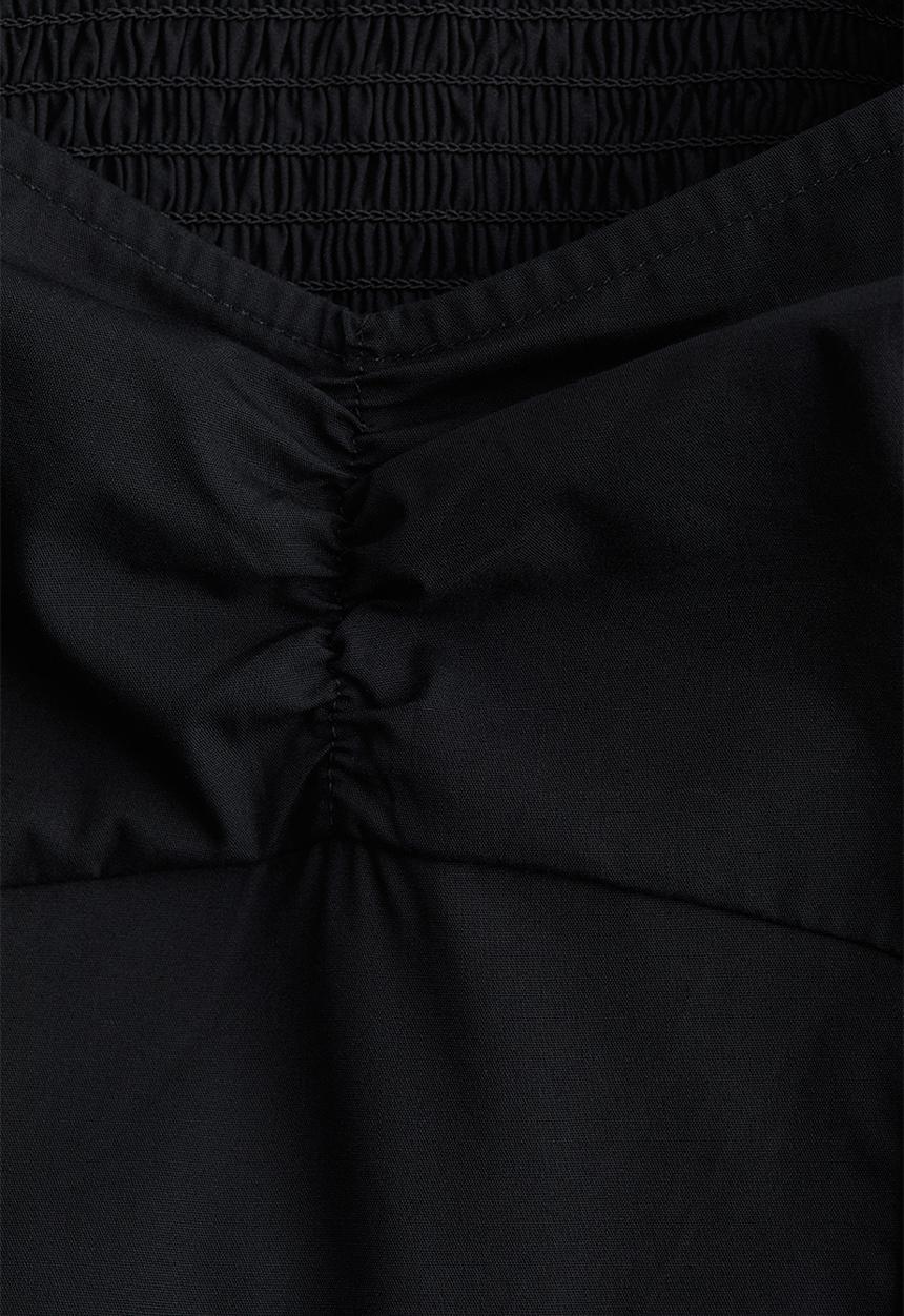 H&M - Gathered strappy top - black