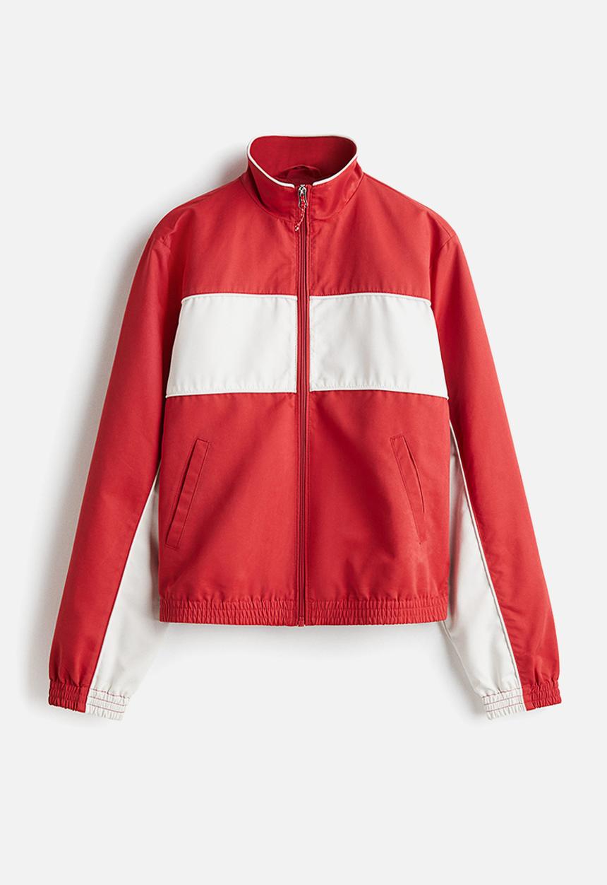 H&M - Track jacket -red colour block