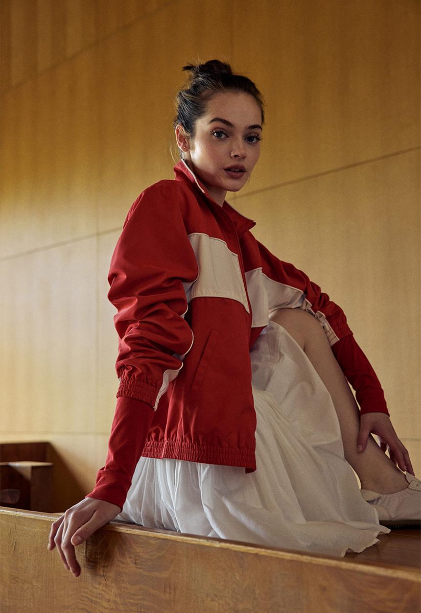 H&M - Track jacket -red colour block