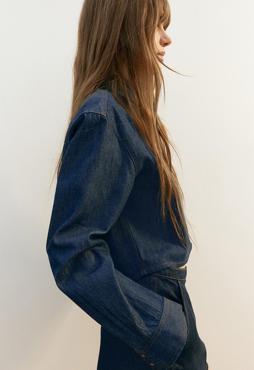 H&M - Denim shirt - dark denim blue