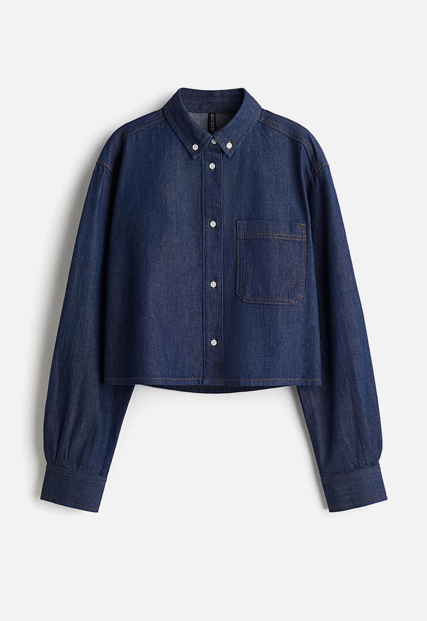 H&M - Denim shirt - dark denim blue
