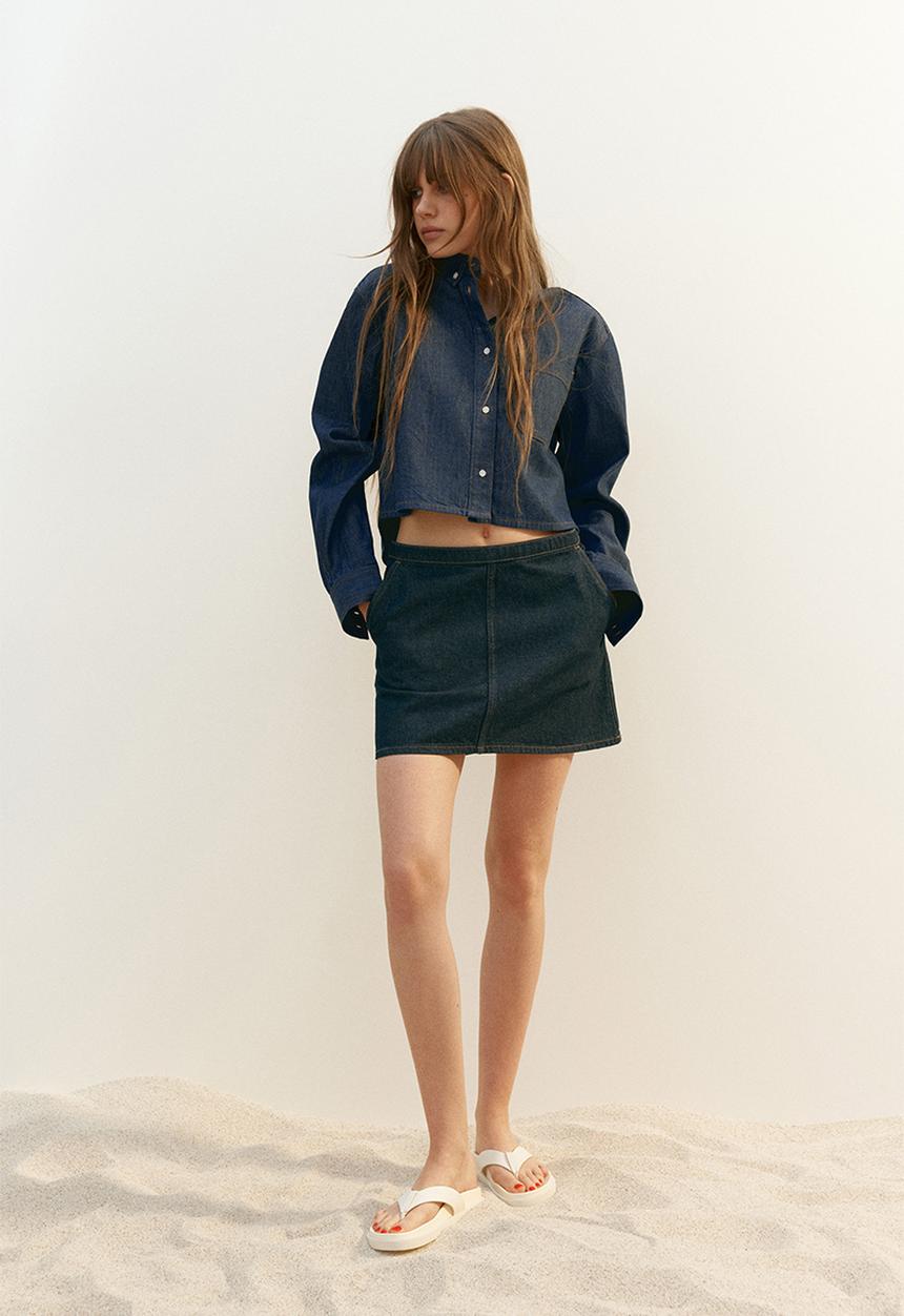 H&M - Denim shirt - dark denim blue
