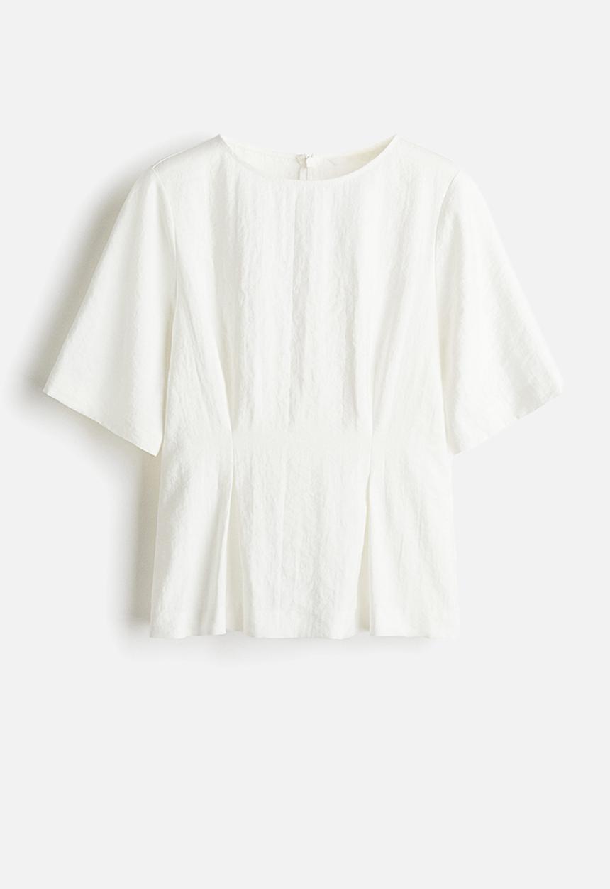 H&M - Waisted blouse - white