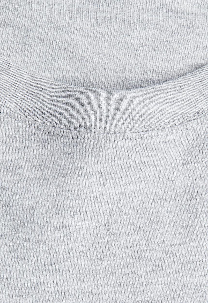 H&M - Oversized printed t-shirt - light grey marl/paris