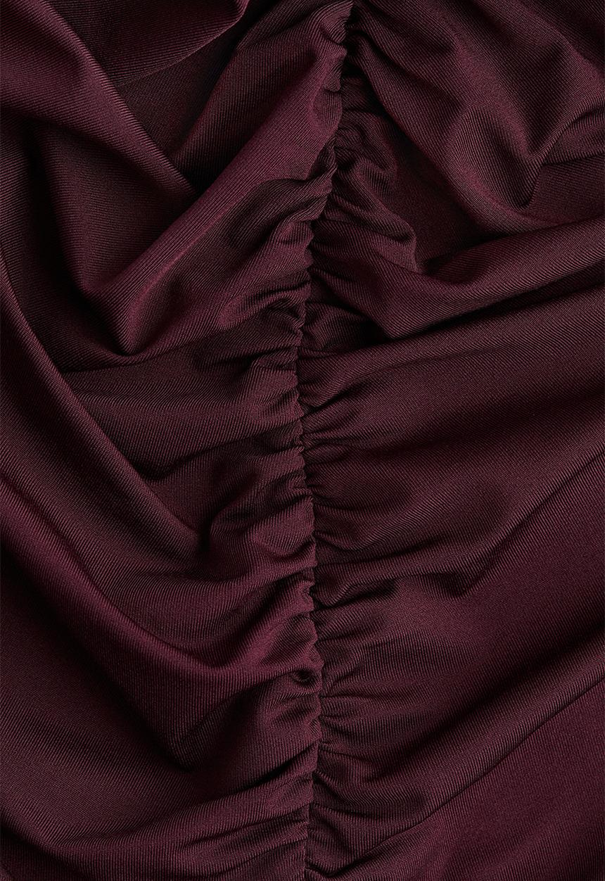 H&M - Gathered top - burgundy