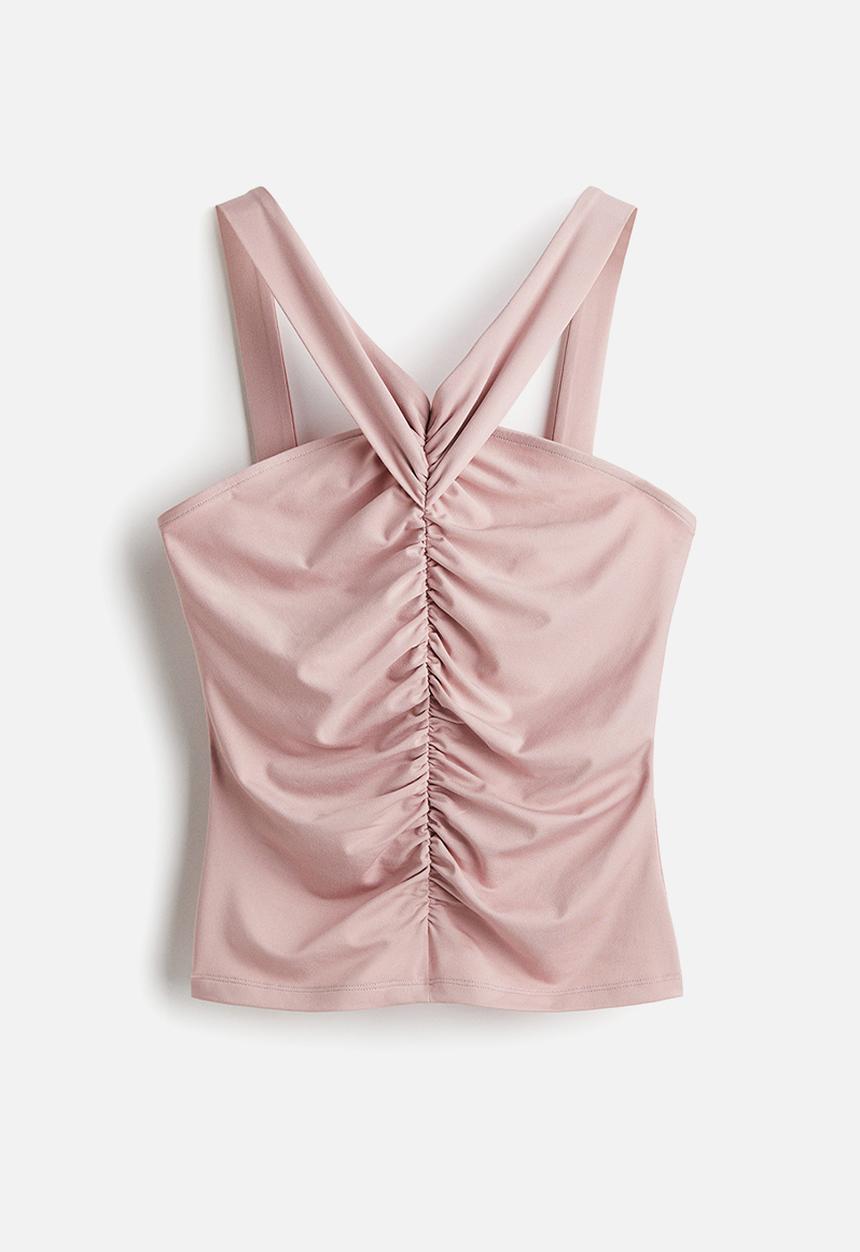 H&M - Gathered top -  light dusty pink