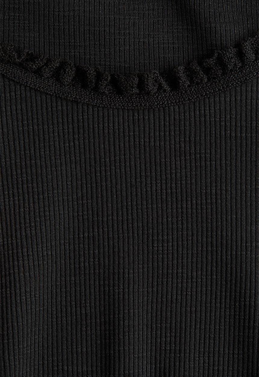 H&M - Lace-trimmed top - black
