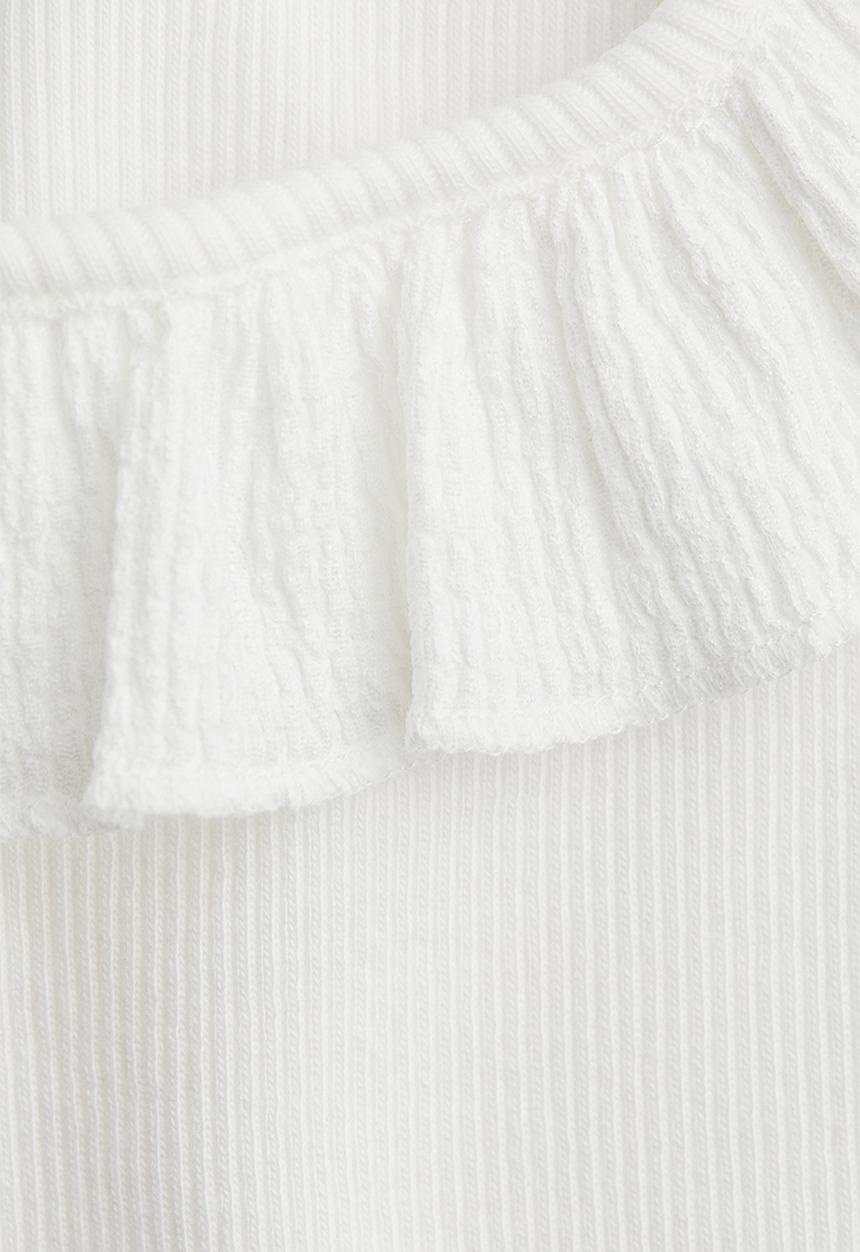 H&M - Frill-trimmed vest top - white