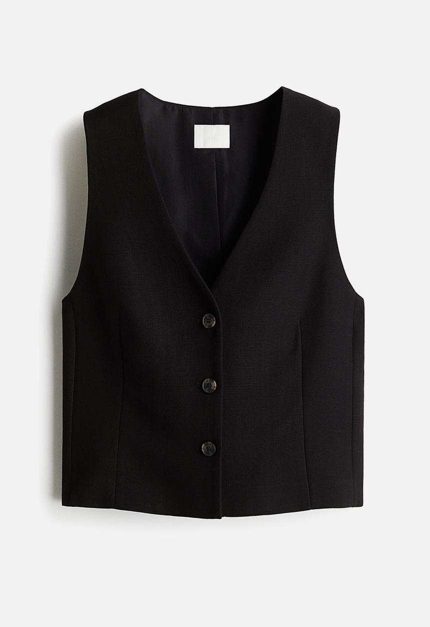 H&M - Short waistcoat - black