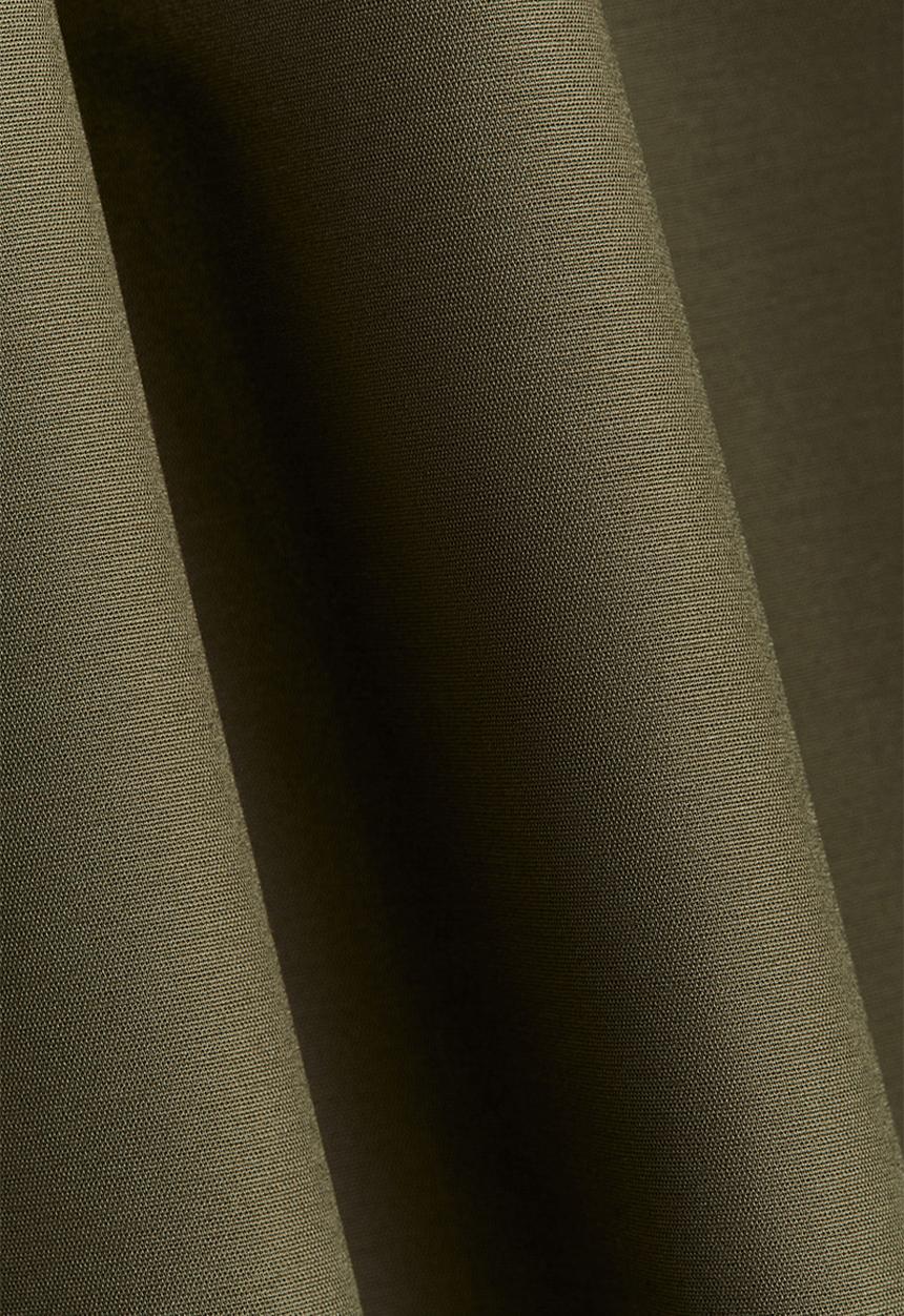 H&M - A-line midi skirt - dark khaki green