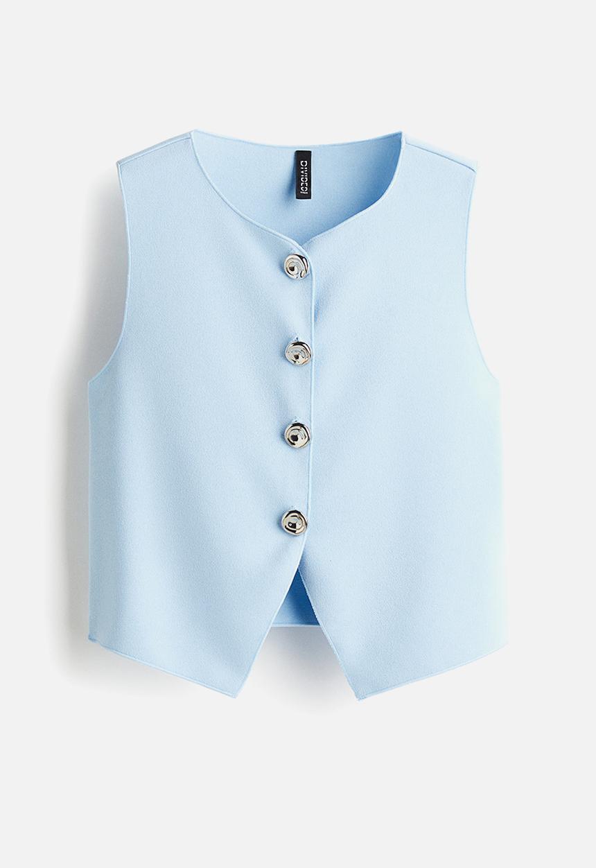 H&M - Jersey waistcoat - light blue