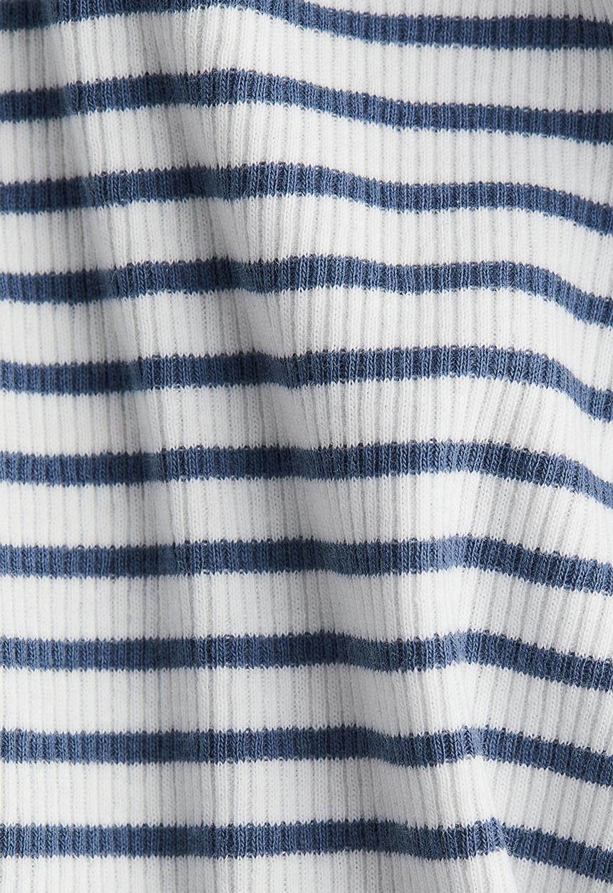 H&M - Ribbed vest top - blue/striped